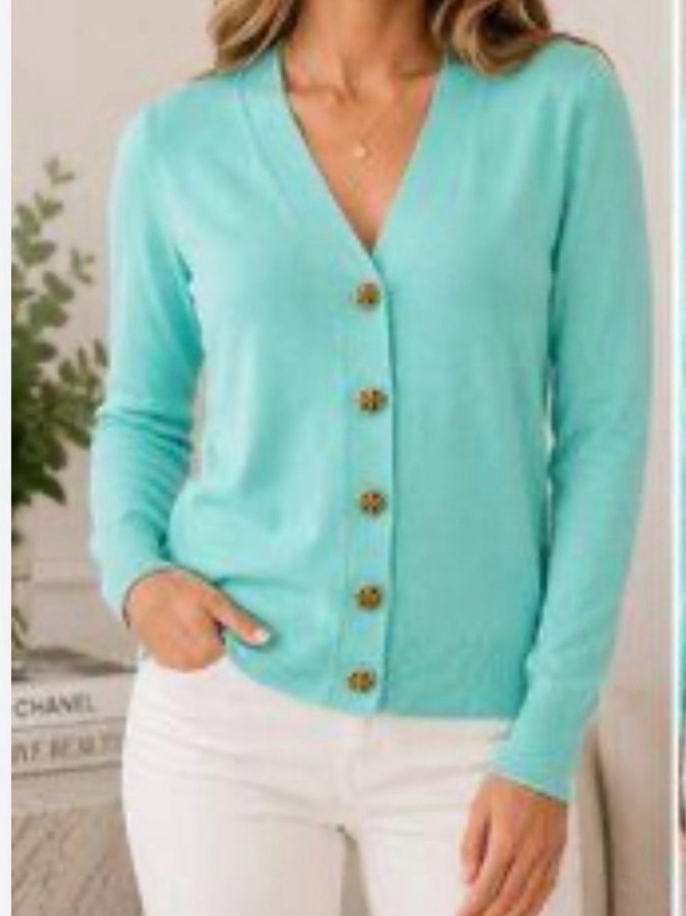 Tory Burch V-Neck Button Front Women's Sweater / Cardigan 💕